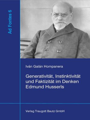 cover image of Generativität, Instinktivität und Faktizität im Denken Edmund Husserls